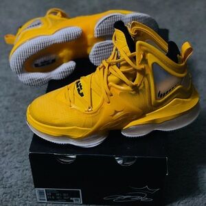 Men’s Nike Lebron 19 Lakers Gold PE